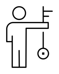 Aufkleber - Employee, human, key icon. Element of business people icon for mobile concept and web apps. Thin line Employee, human, key icon can be used for web and mobile