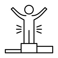 Aufkleber - Achievement, competition icon. Element of business people icon for mobile concept and web apps. Thin line Achievement, competition icon can be used for web and mobile