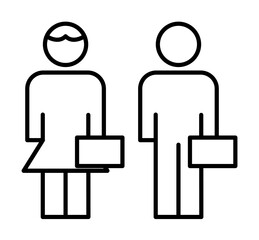 Poster - Businessman, businesswoman icon. Element of business people icon for mobile concept and web apps. Thin line Businessman, businesswoman icon can be used for web and mobile