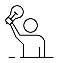 Aufkleber - idea, man, businessman icon. element of business people icon for mobile concept and web apps. thin l