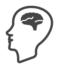 Aufkleber - had, brain icon. Element of business plannin icon. Glyph icon for website design and development, app development. Premium icon
