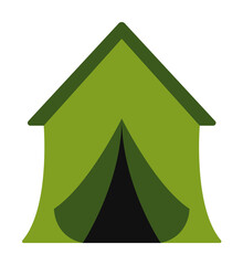 Poster - tent colored illustration. Element of camping icon for mobile concept and web apps. Flat design tent colored illustration can be used for web and mobile. Premium icon