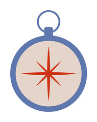 Aufkleber - compass colored illustration. Element of camping icon for mobile concept and web apps. Flat design compass colored illustration can be used for web and mobile. Premium icon