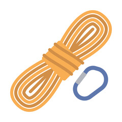 Poster - hiking rope colored illustration. Element of camping icon for mobile concept and web apps. Flat design hiking rope colored illustration can be used for web and mobile. Premium icon