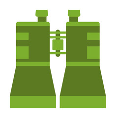Aufkleber - binoculars colored illustration. Element of camping icon for mobile concept and web apps. Flat design binoculars colored illustration can be used for web and mobile. Premium icon