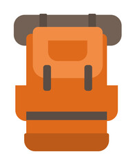 Poster - camping backpack colored illustration. Element of camping icon for mobile concept and web apps. Flat design camping backpack colored illustration can be used for web and mobile