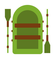 Aufkleber - inflatable boat colored illustration. Element of camping icon for mobile concept and web apps. Flat design inflatable boat colored illustration can be used for web and mobile