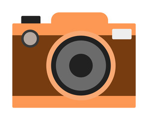 Aufkleber - camera colored illustration. Element of camping icon for mobile concept and web apps. Flat design camera colored illustration can be used for web and mobile. Premium icon