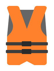 Poster - life vest colored illustration. Element of camping icon for mobile concept and web apps. Flat design life vest colored illustration can be used for web and mobile. Premium icon