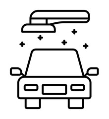 Sticker - Polisher carwash icon. Element of car wash icon