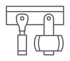 Aufkleber - Carpentry, tools line icon