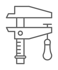 Poster - Carpentry, measuring line icon