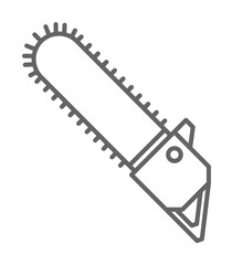 Poster - Carpentry, chainsaw line icon