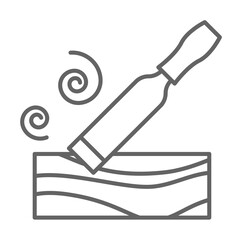 Aufkleber - Carpentry, chisel line icon