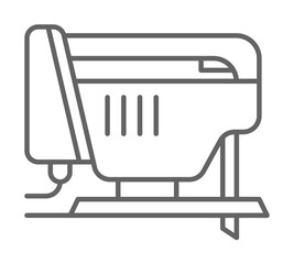 Poster - Carpentry, jigsaw line icon
