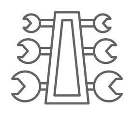 Aufkleber - Carpentry, spanner line icon