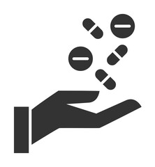 Aufkleber - Charity, drug icon. Element charity icon. Premium quality graphic design icon. Signs and symbols collection icon for websites, web design, mobile app
