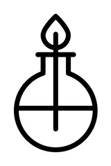 Aufkleber - Flask, chemistry, fire icon. Simple line, outline elements of stinks icons for ui and ux, website or mobile application