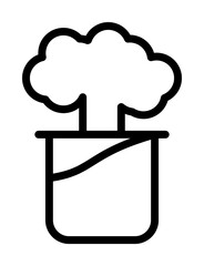 Aufkleber - Flask, explosion icon. Simple line, outline elements of stinks icons for ui and ux, website or mobile application