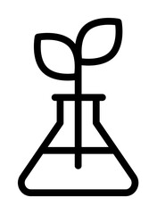 Aufkleber - Plant, flask icon. Simple line, outline elements of stinks icons for ui and ux, website or mobile application