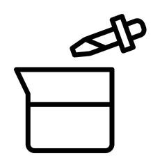 Aufkleber - Flask, pipette icon. Simple line, outline elements of stinks icons for ui and ux, website or mobile application