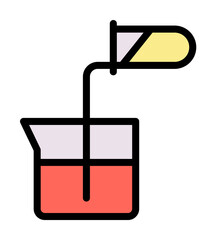 Aufkleber - Flask, chemistry icon. Simple color with outline elements of stinks icons for ui and ux, website or mobile application