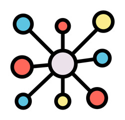 Aufkleber - Atom, chemistry icon. Simple color with outline elements of stinks icons for ui and ux, website or mobile application
