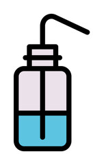 Aufkleber - Flask, chemistry icon. Simple color with outline elements of stinks icons for ui and ux, website or mobile application