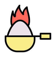 Poster - spoon, powder, fire icon. simple color with outline elements of stinks icons for ui and ux, website 