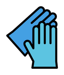 Aufkleber - Glove, chemistry icon. Simple color with outline elements of stinks icons for ui and ux, website or mobile application