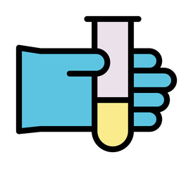 Aufkleber - Flask, glove icon. Simple color with outline elements of stinks icons for ui and ux, website or mobile application