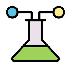 Aufkleber - Flask, molecule icon. Simple color with outline elements of stinks icons for ui and ux, website or mobile application