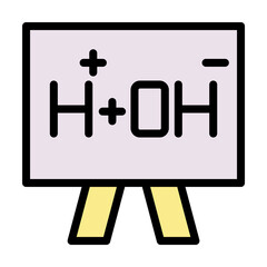 Aufkleber - Chemistry element, blackboard icon. Simple color with outline elements of stinks icons for ui and ux, website or mobile application