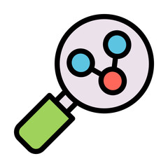 Aufkleber - Magnifier, molecule icon. Simple color with outline elements of stinks icons for ui and ux, website or mobile application