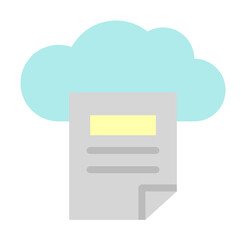 Aufkleber - Cloud, file icon. Simple color elements of internet storage icons for ui and ux, website or mobile application
