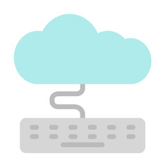 Leinwandbilder - Cloud, keyboard icon. Simple color elements of internet storage icons for ui and ux, website or mobile application