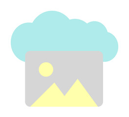 Aufkleber - Cloud, picture icon. Simple color elements of internet storage icons for ui and ux, website or mobile application