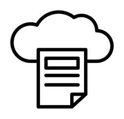Aufkleber - Cloud, file icon. Simple line, outline elements of internet storage icons for ui and ux, website or mobile application