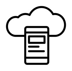 Aufkleber - Cloud, telephone icon. Simple line, outline elements of internet storage icons for ui and ux, website or mobile application