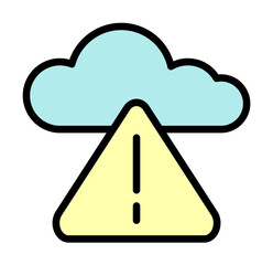 Aufkleber - Cloud, sign, danger icon. Simple color with outline elements of internet storage icons for ui and ux, website or mobile application