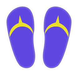 Poster - slippers flat icon. Element of beach holidays colored icon for mobile concept and web apps. Detailed slippers flat icon can be used for web and mobile. Premium icon