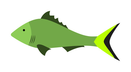 Poster - a fish flat icon. Element of beach holidays colored icon for mobile concept and web apps. Detailed a fish flat icon can be used for web and mobile. Premium icon