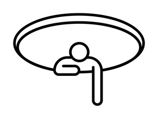 Aufkleber - achieve icon. Element of conceptual figures icon for mobile concept and web apps. Thin line achieve icon can be used for web and mobile
