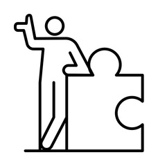 Poster - community icon. Element of conceptual figures icon for mobile concept and web apps. Thin line community icon can be used for web and mobile