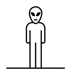 Aufkleber - alien icon. Element of conceptual figures icon for mobile concept and web apps. Thin line alien icon can be used for web and mobile