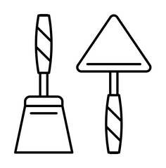Aufkleber - Putty knife icon. Simple line, outline elements of construction tool icons for ui and ux, website or mobile application