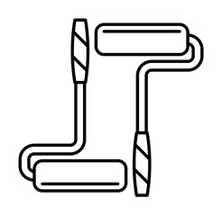 Poster - paint rollers icon. simple line, outline elements of construction tool icons for ui and ux, website 