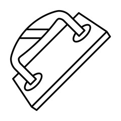 Poster - Plastering trowel icon. Simple line, outline elements of construction tool icons for ui and ux, website or mobile application