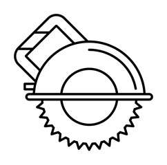 Wall Mural - Circular saw icon. Simple line, outline elements of construction tool icons for ui and ux, website or mobile application