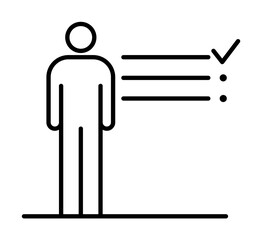 Aufkleber - businessman icon. Element of conceptual figures icon for mobile concept and web apps. Thin line businessman icon can be used for web and mobile